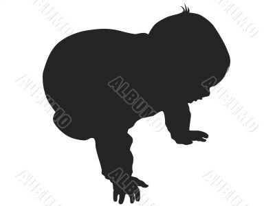 little baby silhouette