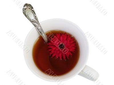 tea with flower