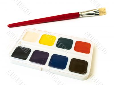 brush and watercolor
