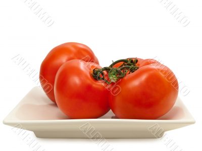 tomatoes in plate