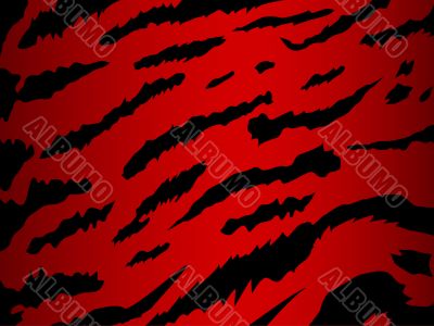 vector tiger in red