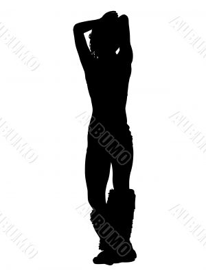 silhouette of girl