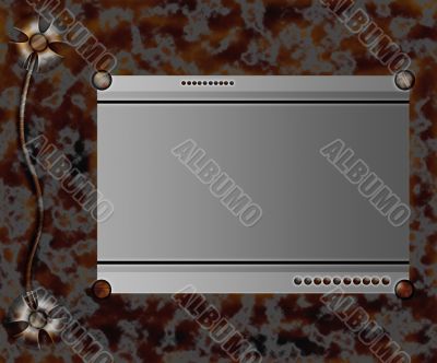  border in rusty metallic style
