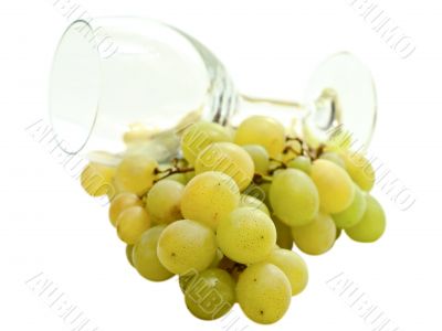 wineglass and grape