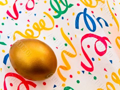 Golden egg in decoration