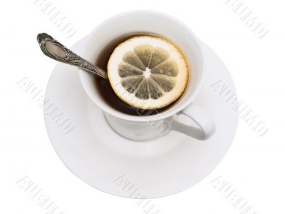 cup of tea with lemon