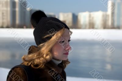 The girl on quay