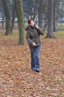 Girl in an autumn park