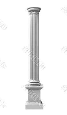 3d rendered illustration of a white column