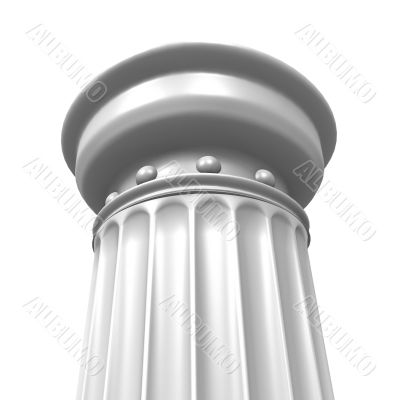 3d rendered illustration of a white column