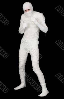 Egyptian mummy on a black background