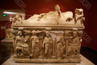 Marble sarcophaguses