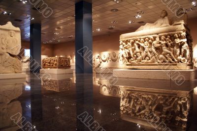 Inside Antalya museum, Turkey