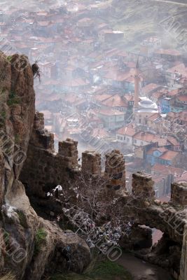Wall and houses