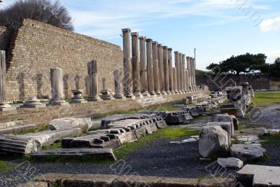 Wall and columns