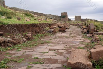 Road and gate