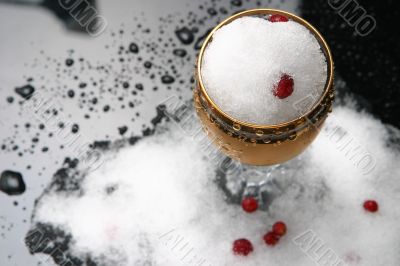 glass and snow