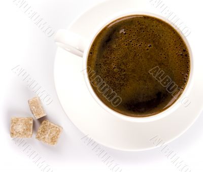 coffee cup and sugar
