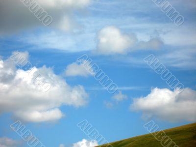 clouds and side of hill