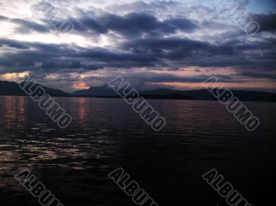 Loch and clouds