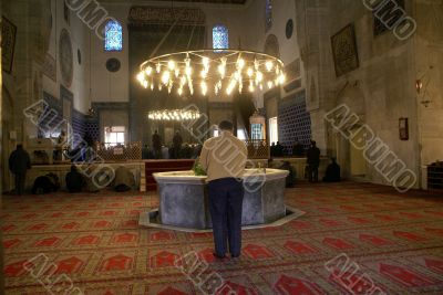 People inside mosque