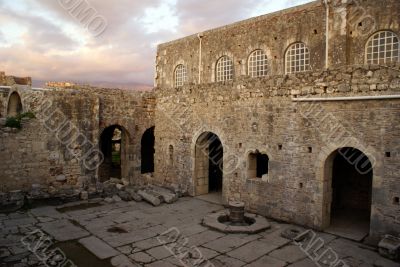 Inner yard of church