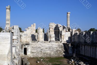 Inside ruins