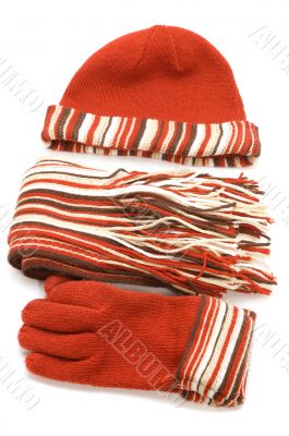 gloves and muffler