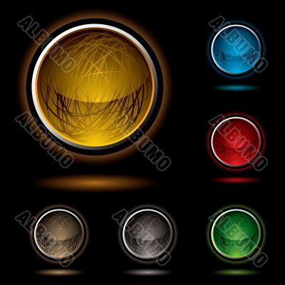 scribble button bright
