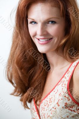 Pretty red hair woman