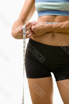 Measuring waist line