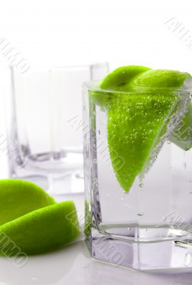 water with lime