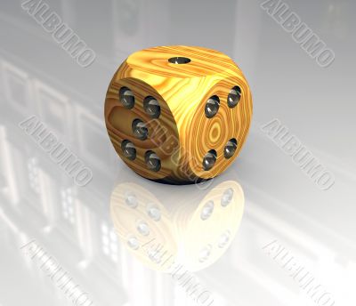 wooden  dice 3D
