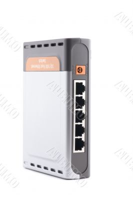 ethernet switch on white