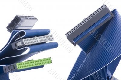 computer cable on white