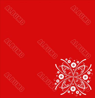 red Floral abstract background
