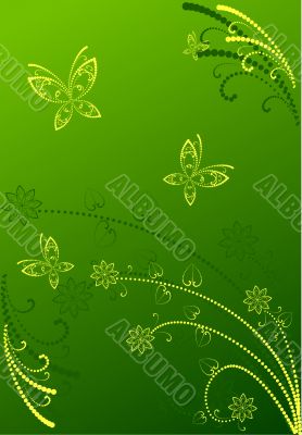 green Floral background