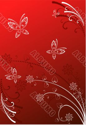 red Floral background