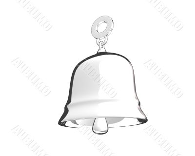 toon style bell 3D made with white background