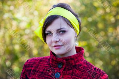 the woman with a bow