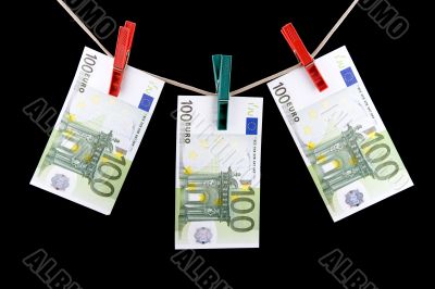 paper currency on black
