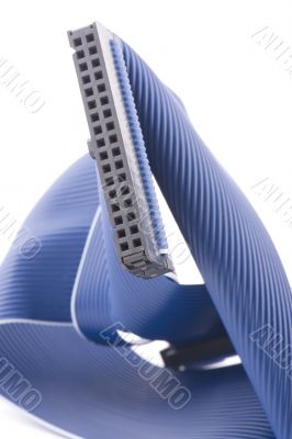 Blue cable close up