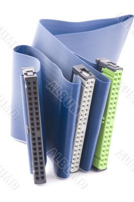 Blue cable closeup