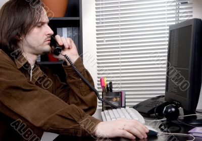 man in office