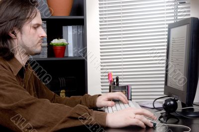 man in office