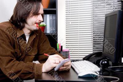 man in office