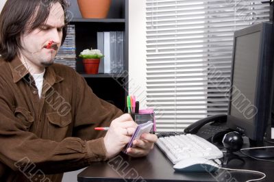 man in office