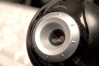 web camera close-up