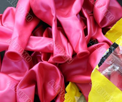 pink latex balloon background