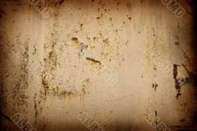 distressed metal surface / rusty wall / background